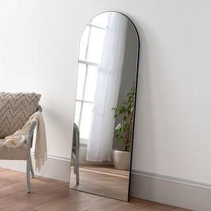 Black Minimal large Floor Arch Mirror shot 2550153