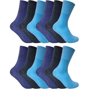12 Pairs Non Elastic Thermal Diabetic Socks for Poor Circulation