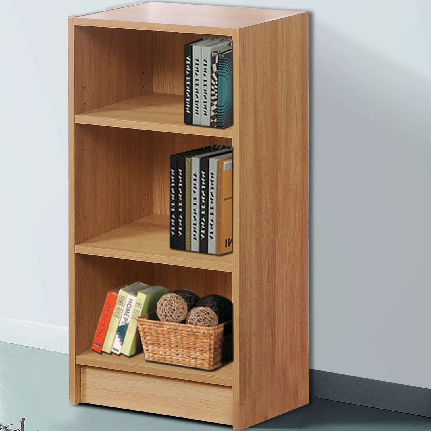 Small Narrow Bookcase - Light Oak