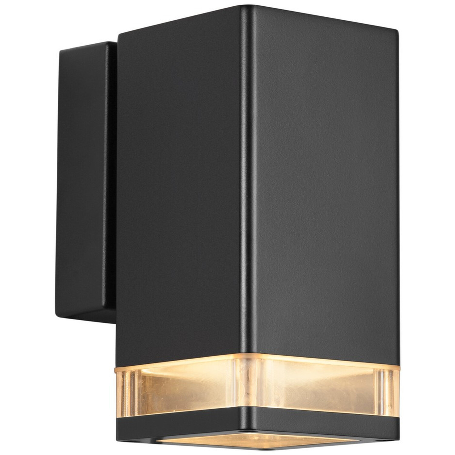 NO45331003 - Elm Outdoor Modern Wall Lamp Black GU10 IP44 - Black / 15.5cm thumbnail