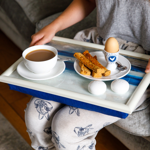 Creative Tops Blue Abstract Lap Tray, 44x34cm,