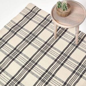 Homescapes Logan Tartan Check Non-Slip Wool Rug
