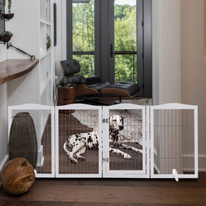White / 224cm Wooden Folding Pet Playpen Safety Gate shot 3700734