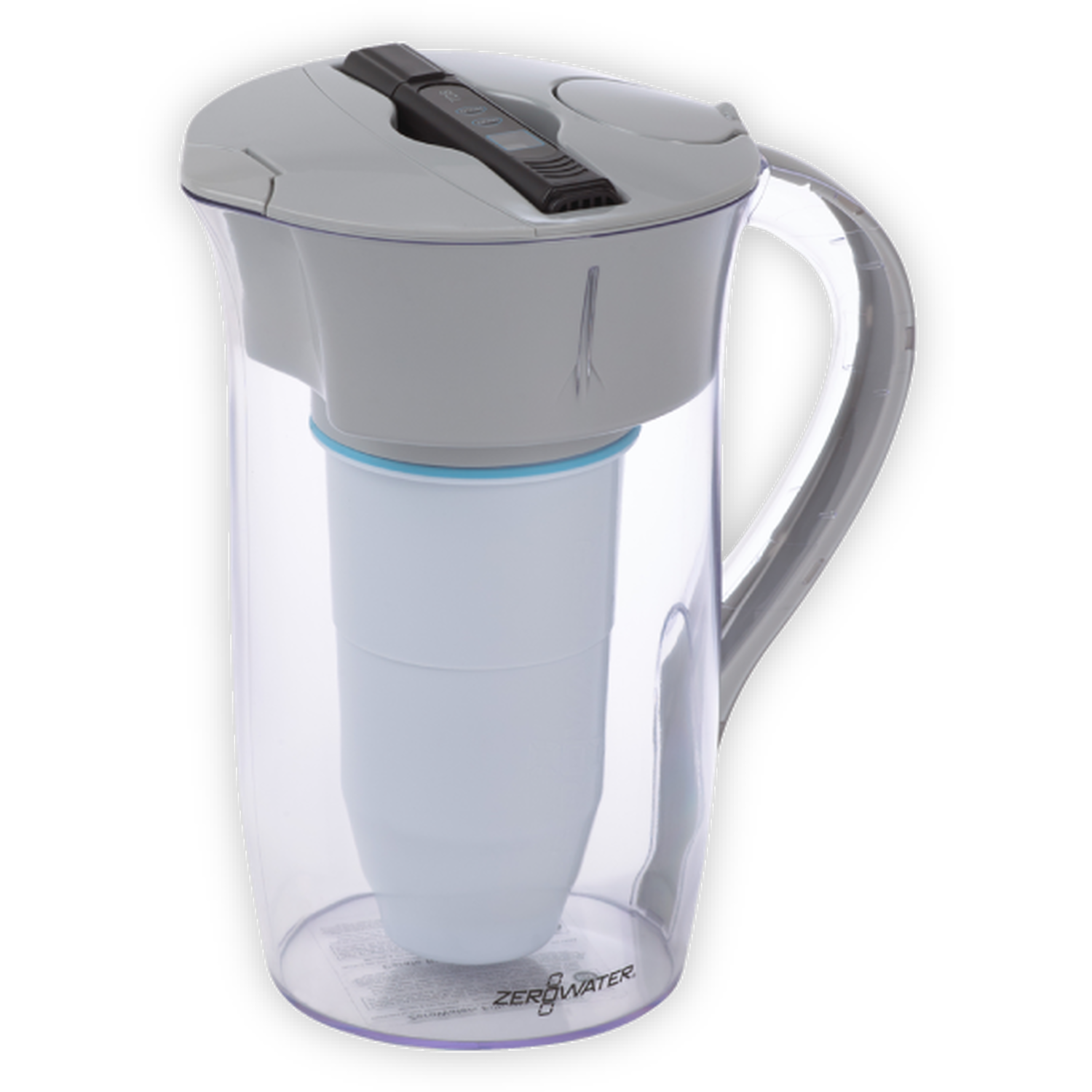 Image of ZeroWater 10-Cup2.3 Lt Round Jug plus Filter and Free Water Quality Meter - Grey