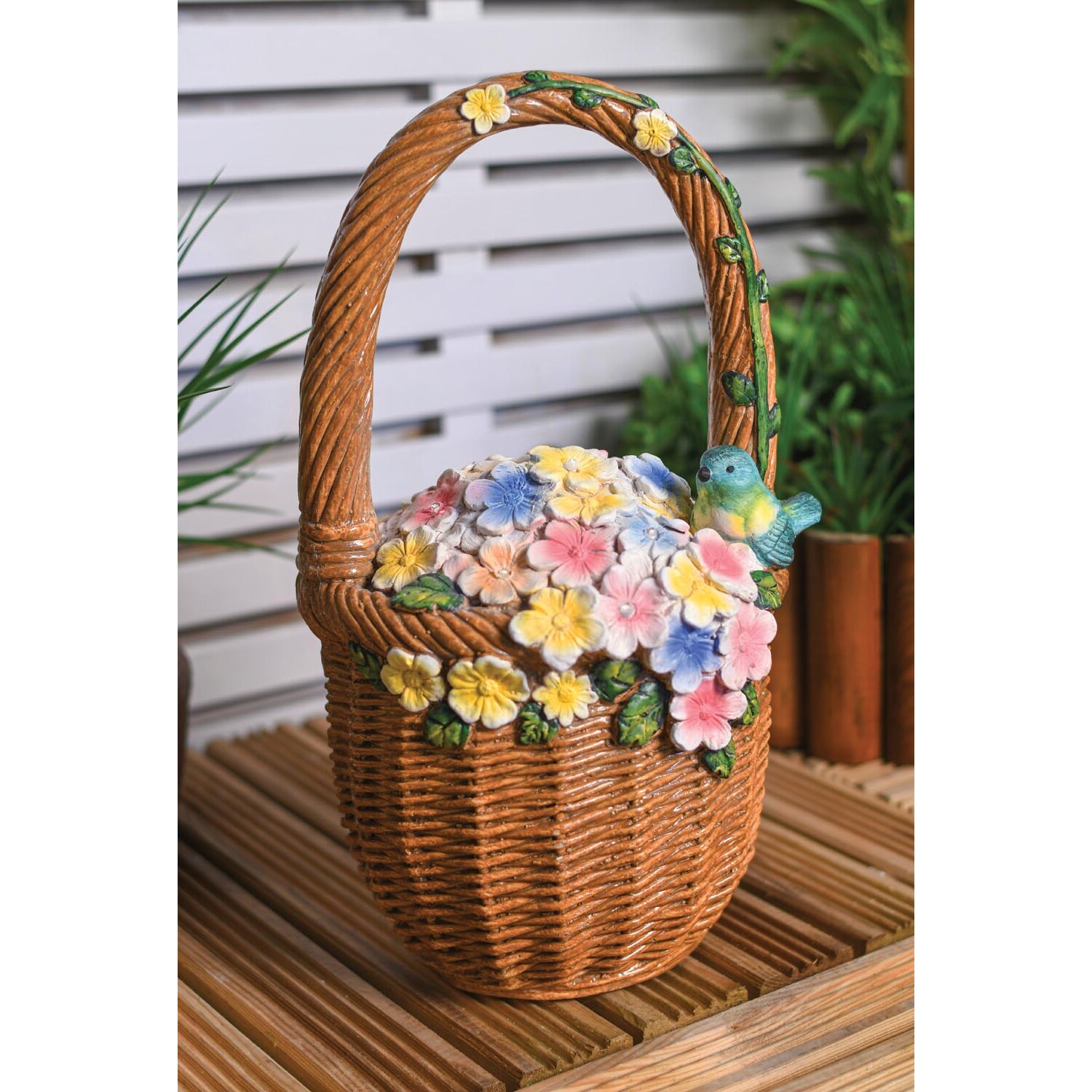 Image of Basket With Solar Flowers