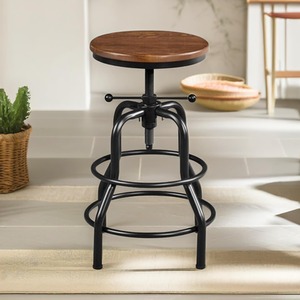 Industrial Adjustable Height Retro Bar Stool