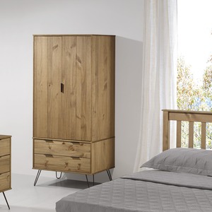 Augusta 2 Door Wardrobe With 2 Drawers Storage Unit