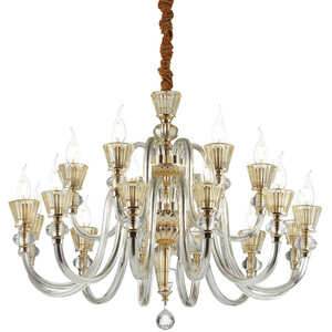 Strauss  18 Light Chandelier Rose Gold Finish, E14