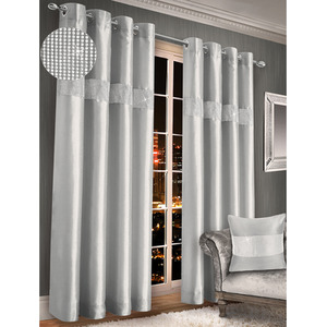 Stunning Diamonte panel curtain pair