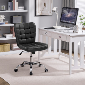 Modern Tufted Armless Desk Chair