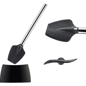 Flexible Silicone Toilet Brush Spatula with Holder