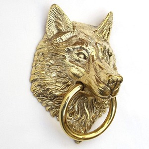 Castelion Solid Brass Wolf Door Knocker