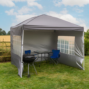Dark Grey 3x3m Compact Portable Pop-Up Gazebo Outdoor Party Wedding Picnic Shelter shot 6474204