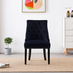 Single Windsor LUX Velvet Dining Chair Upholstered for Kitchen Dining Room