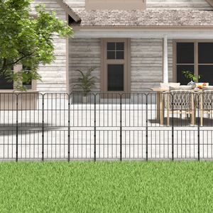 10 Pcs 31x96CM Metal Garden Fence Panels