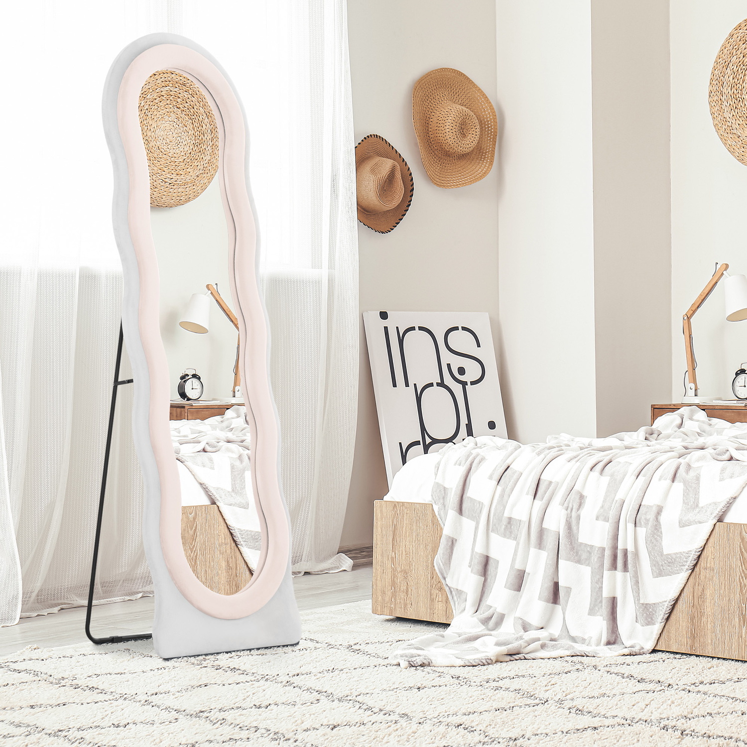 Image of HOMCOM Arched Full Length Mirror Irregular&hellip;