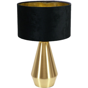 Jax Gold Dimmable Touch Table Lamp with Black Velvet with Gold Inner Shade