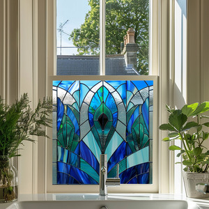 Acerra Art Deco Stained Glass Window Film