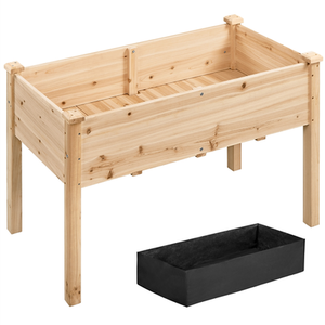 Wood Yaheetech Rectangle Planter Raised Bed for Yard shot 7482900