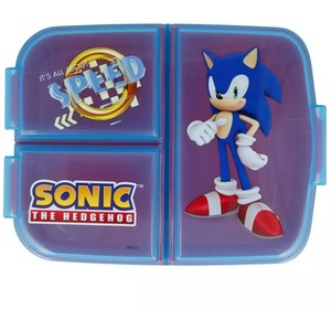 Official Licenced Sonic 3-Compartment School Lunch Box