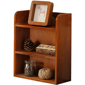 3-Tier Retro Tabletop Wooden Storage Rack