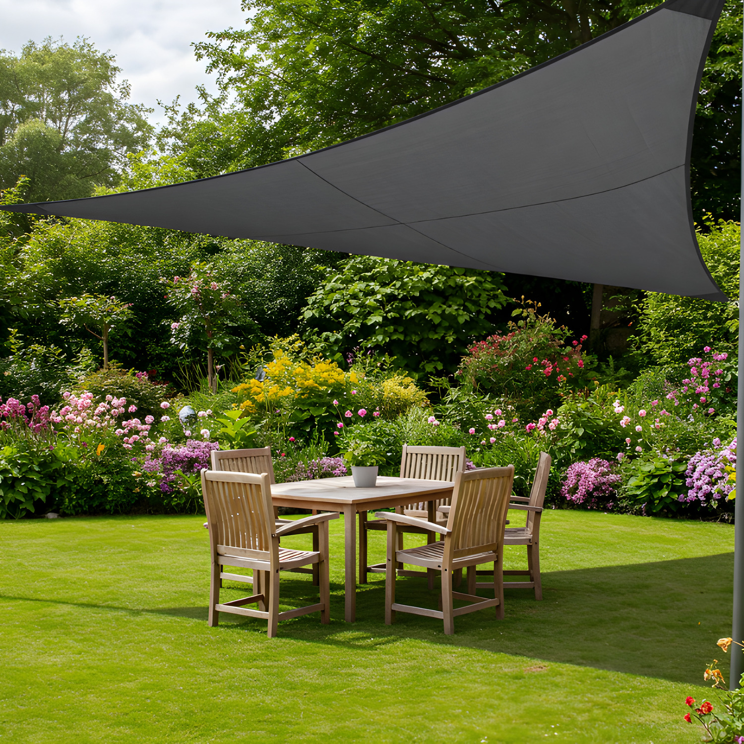 Tuinzeil Zonnescherm – 2,5 X 3 M, Gebroken Wit, Waterdicht, UV-werend, Voor Tuin, Terras, Balkon En Feestjes