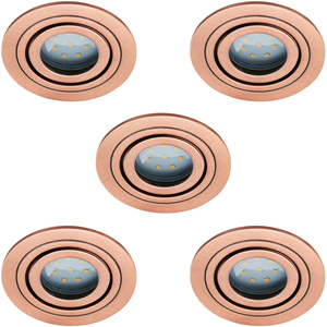 5 Pack IP65 Rated Tiltable Recessed Downlights