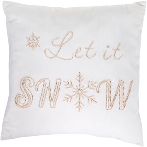 Let It Snow Embellished Cushion