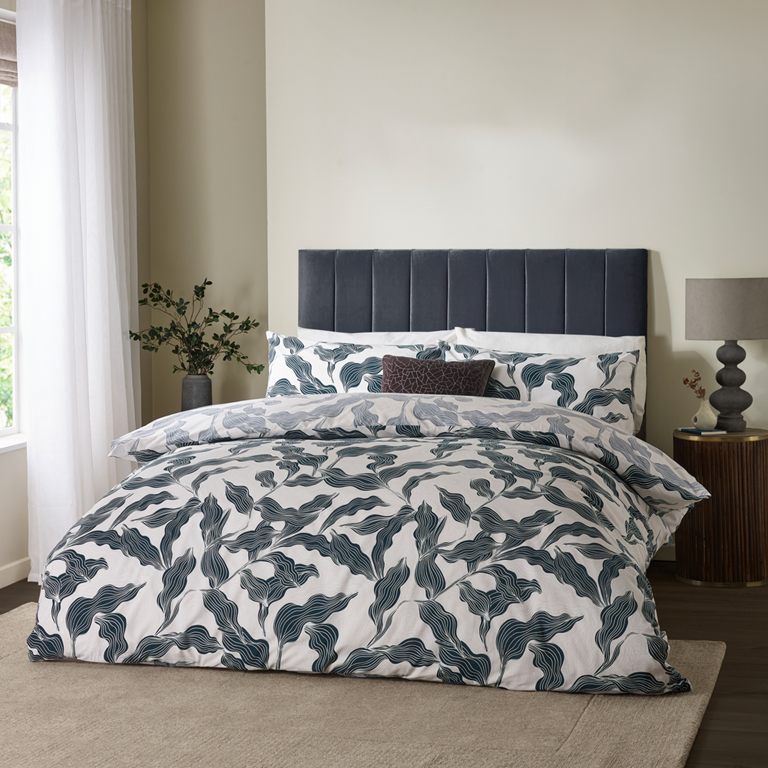 Lauro Printed Reversible Duvet Cover Set - Dusk Single