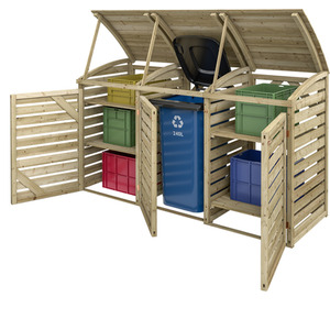 Rowlinson Single Bin Store With Double Box Store