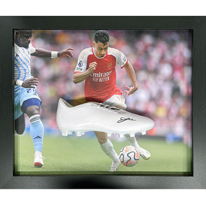Gabriel Martinelli Signed and Framed Arsenal Boot