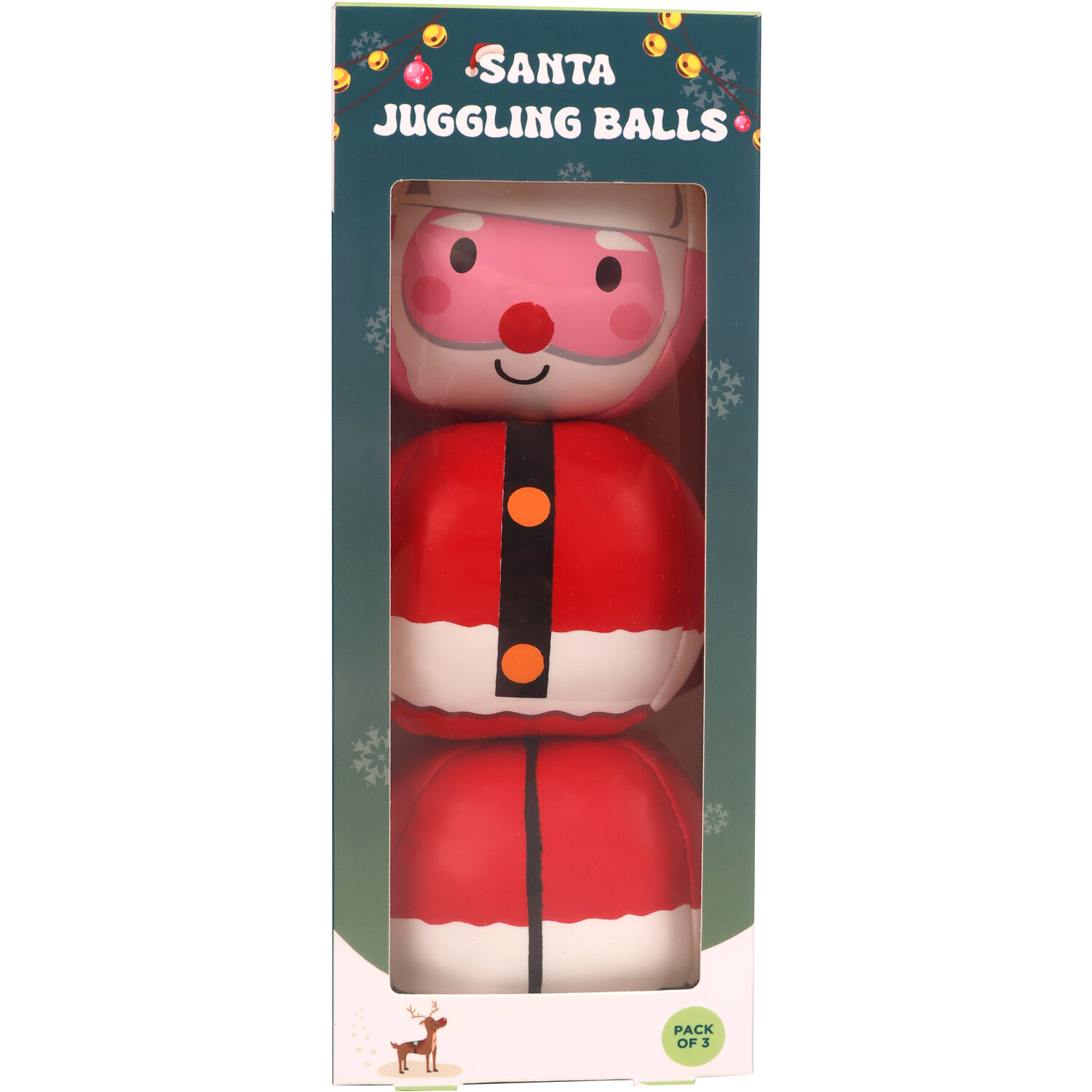 Pack of 3 Santa Juggling Balls - Red