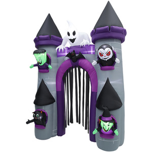 Halloween Ghost Arch Castle Inflatable with LED Lights