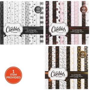 Metallic Foiled Christmas Paper Pad