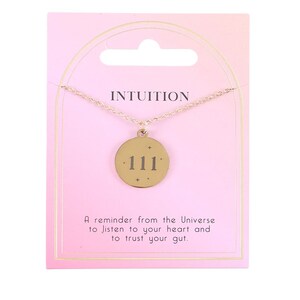 Intuition Angel Number 111 Necklace For Divine Guidance