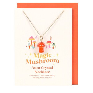 Magic Mushroom Aura Necklace Greeting Card