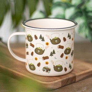 Woodland Adventure Camping Enamel Mug 550Ml