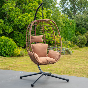 Appleford Hanging Swing Single Egg Pod Chair - Brown