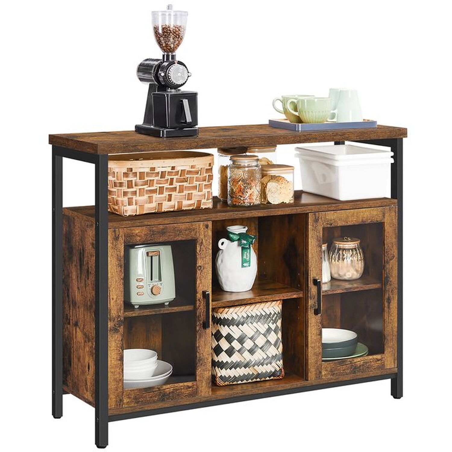 Industrial Multi-purpose Sideboard - Rustic Brown
