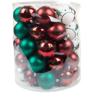 Set of 70 Santa's Chalet Bauble Drum
