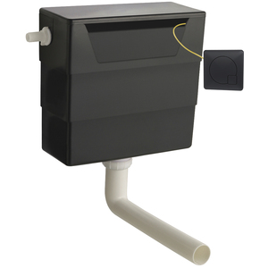 Water Saving Dual Flush Side Inlet Flush Plate Matt Black Black