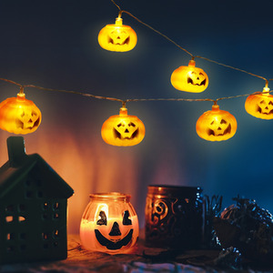 Lifeideas Halloween Pumpkin LED String Lights Battery Operated Decor