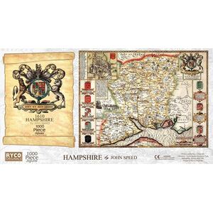Hampshire Historical Map 1000 Piece Jigsaw Puzzle (1610)