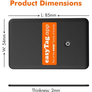 Black easyTag Wallet Tracker Card (iOS Only) shot 11236369
