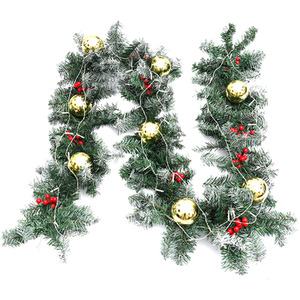 Pre-lit Artificial Greenery Christmas Garland 270cm