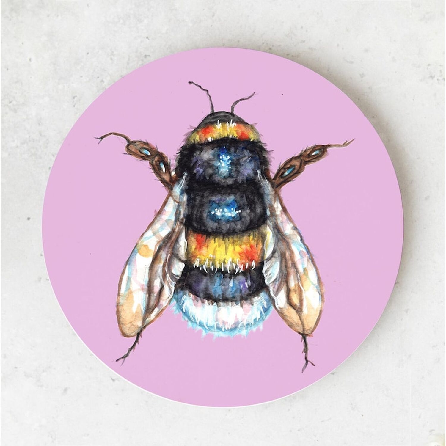 Image of Bumble Bee Coasters - Pink