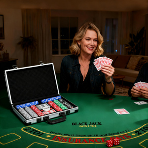 SPORTNOW 400-Piece Poker Chips Set with Case and Mat