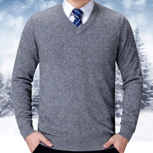 Men's V-neck Knit Sweater with gift bag packaging