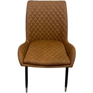 PU Leather Steel Legs Dining Chairs (Set of 2)