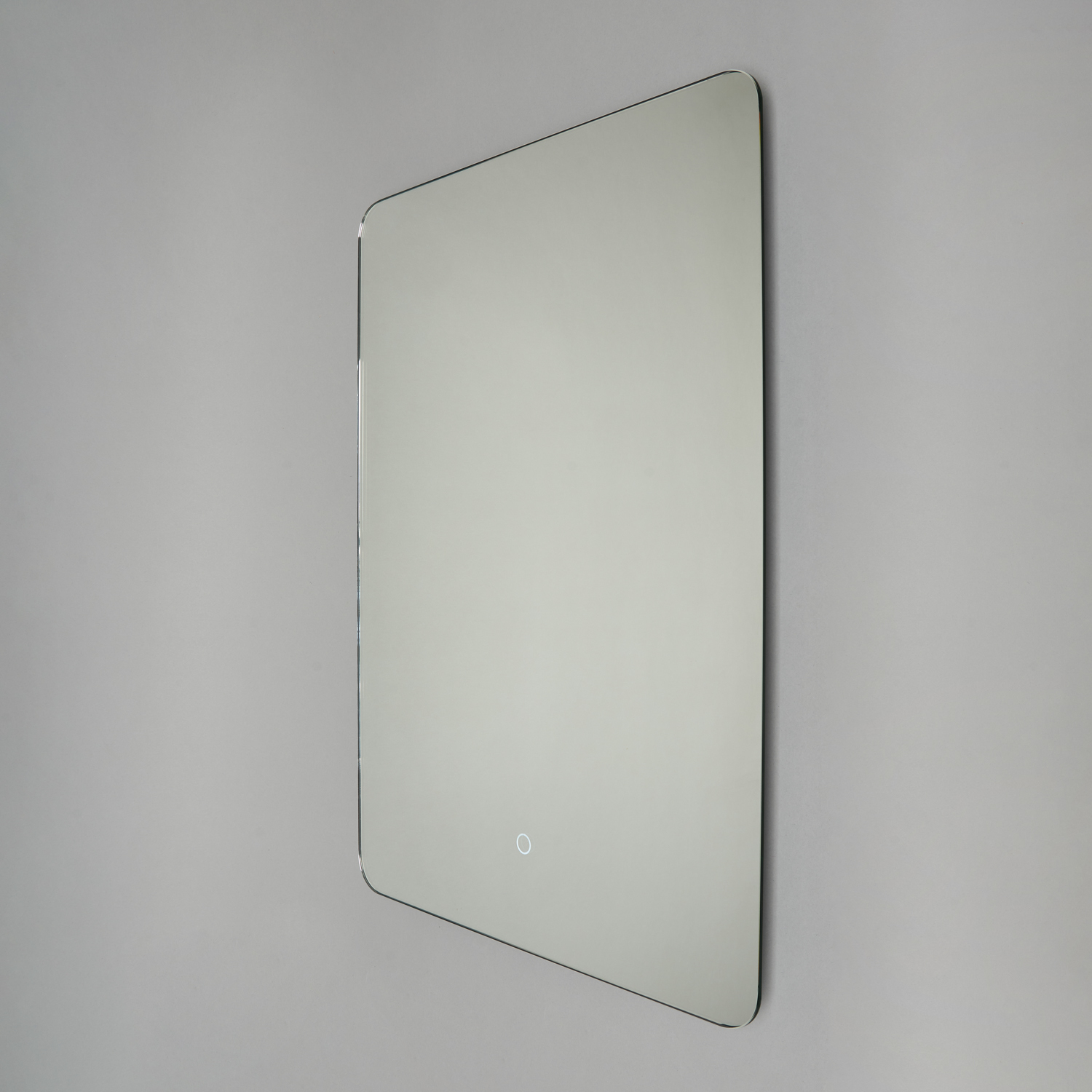 Tow Bathroom Rectangle Led Mirror With Touch Demist - Silver
